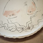 Rebecca Brown working in her studio 2019